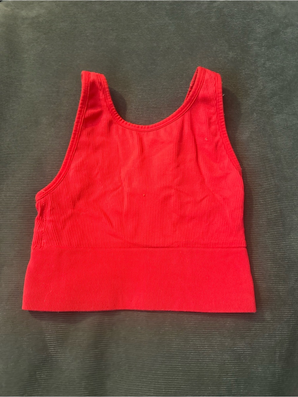 Victoria's Secret Red Ribbed Sports Bra Tank